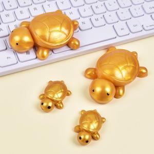 Squeezable Golden Turtle Prank Toy Stress Relief Mud Sensation Box Blind Item Creative Prank Toys for All Ages No Brand