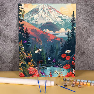Painting By Numbers Adults Crafts Flowers Mountains Wall Art Picture Easy Number Drawing on Canvas Oil Paint Handicraft Gift