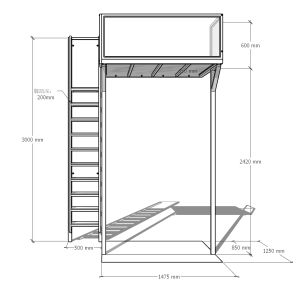 Loft bed customize /loft platform customize singapore for condo