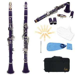 SLADE Bb Clarinet 17 คีย์ Bakelite ไม้ Professional Woodwind Instrument Clarinette กล่อง Reed เครื่องดนตรีอะไหล่
