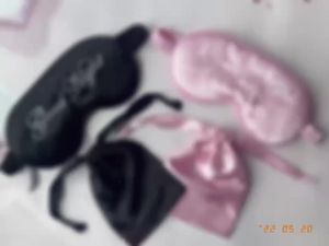 Embroidered Silk Sleep Mask Silk Eye Mask Soft Blackout Blindfold With Adjustable Strap Sleeping Eye Cover Mask For Travel