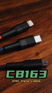 BAVIN CB163 3 in 1 2.4A Quick Charge USB Charging Cable Braided Nylon Cable for Micro / iPh / Type-C