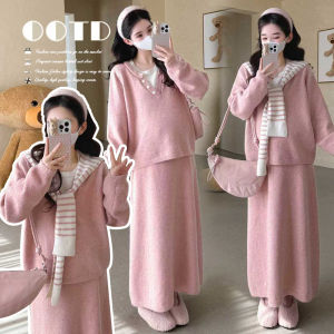 Elegant Age-reducing Pregnant Women Outfit Set