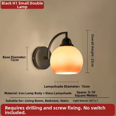 Nordic Vintage Style Wooden Wall Light
