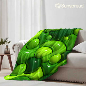 Beast Kingdom | Glossy Green Bubble Soft Warm Flannel Blanket Lightweight Cozy Christmas Halloween Home Decor Room