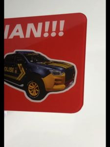 Papan Akrilik 3D Tempel Peringatan Anti Maling / Dilarang Mencuri /Awas Maling untuk Toko warung atau kantor - Waterproof Siyap Tempel