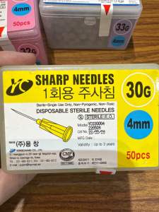 Đầu kim tiêm Meso 30g/32g/33g Sharp Korea