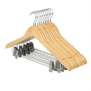 Huaersi | Non-slip Scratch-proof Trousers Clip Wooden Hangers