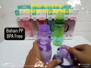 MINITREE BOTOL SUSU BAYI BABY FEEDING BOTTLE KARAKTER BAYI UNIK LUCU BERKUALITAS ZR 618 270ML BPA FREE Aneka Warna Biru Merah Pink Ungu Hijau Brown Violet