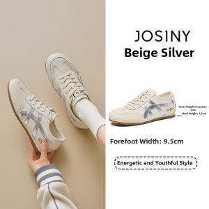 Josiny | Womens Silver Autumn Low Flat Thin Sole Elevating Training Shoes