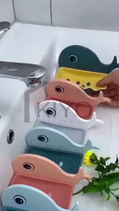 KIYO Tempat Sabun Batang Tempel Dinding Bentuk Paus Rak Kamar Mandi Tempel Dinding Ikan Paus Multifungsi