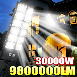 9800000LM Super Bright 30000W LED Solar Outdoor Lamp Powerful Waterproof Motion Sensor Solar Lamps Garden Patio Street Wall Lamp