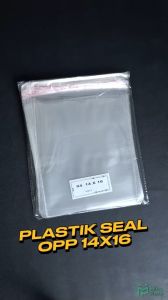 Plastik Seal OPP 14x16 (100 lembar) / Plastik Seal 14 x 16 Bening Lem Rekat Roti Undangan