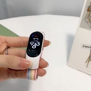 Tali untuk Xiaomi Band 8 Wanita Pria Nilon Loop Band untuk Xiaomi Smartwatch Band 7 6 5 4 3 Gelang