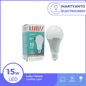 Lampu LED Luby Classic 15 Watt Warna Putih