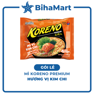 [GÓI LẺ] - PALDO - Mì Koreno Premium hương vị Kim chi Mì Koreno kim chi Hàn Quốc Mì kim chi Koreno Hàn Quốc (100g/gói)