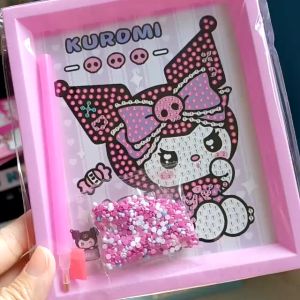Kerajinan DIY Diamond Painting Frame Sanrio 5D Kit & Sticker Manik Tempel Diamond