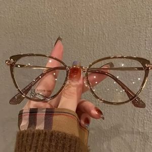 Womens Y2K Anti-Blue Light Glasses Oval frame Lightweight Frames Statement Frames