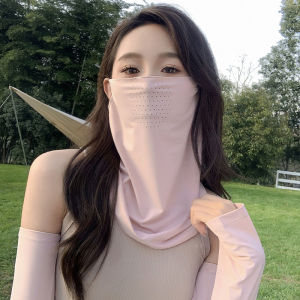 MiiOW | Cat Woman Ice Silk Face Veil Womens Summer Full Face UV Protection Neck Cover Breathable Driving Cycling Mask Korean Style