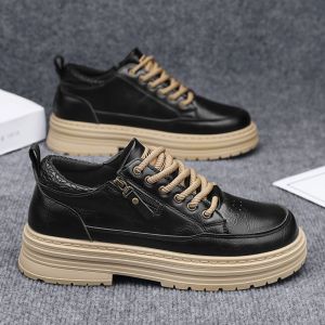 CONGLINSHIZI | Trendy Versatile Casual Shoes Mens Sporty Workwear Thick Sole British Low-top