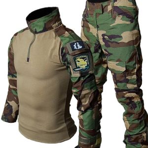 Tactical Outdoor Sports Clothes Suits Uniform Training Suit Camouflage Hunting Shirts Pants Hiking Style Sets Hiking Pant Men
