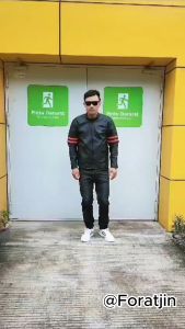 Foratjin - Jaket Kulit Motor Sintetik Garut Model Wolvtouring Anti Angin Anti Air