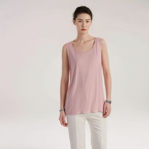 Summer Womens plus Size Modal Solid Color Seamless Wide Shoulder Tank Top Casual Home Wear Modal Base Shirt Loose Comfortable