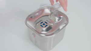 Pet Water Dispenser Smart Water Dispenser For Dog 304 Stainless Steel Cat Water Fountain Outdoor Garden Dog Water Drinker Dispenser Automatic Water Fountain For Cat Filters Feeder Motion Sensor 2l Water Level Window