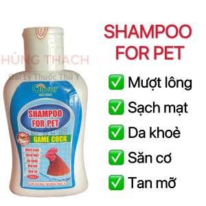 Shampoo For Pet 100ml GAME COCK cty Oliver xà phòng sữa tắm cho Gà mượt lông Săn cơ Tan mỡ .[ Hàng Chính Hãng]