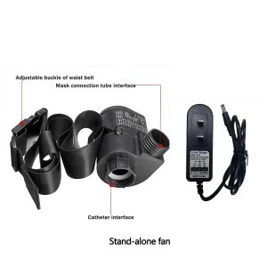 8-in-1 Electric Constant Flow Air Supplied Fed Respirator Half Face Gas Mask with 2 Pipe Respirator System for Gas Protection