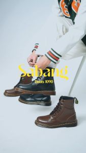 Sepatu Boots Pria Casual Kulit 8 Hole Sabang Treck Boot L.1090