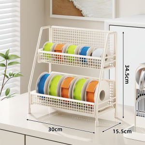 evesigar | Wall Mounted Iron Wire Mesh Rack for Ribbon Storage Display Organizer Adjustable Shelves for Craft Supplies Home Office Kitchen Use