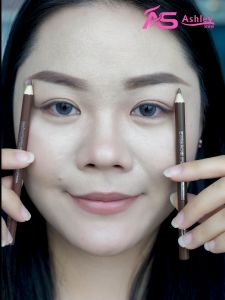 Ashley Shine Eyebrow Pencil With Brush Dark/Light Coffee Color High Color Rendering Lasting AS5150