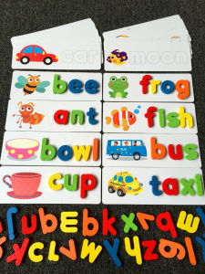 Alphabet and Word Spelling Educational Building Blocks Game