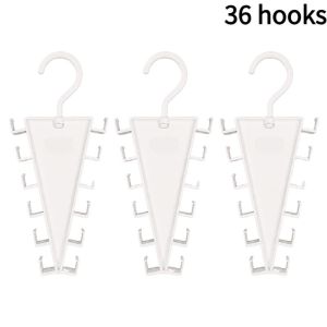 Aitemay 5 Pack Multi Hook Hanger - Space Saving Rotatable Double-Sided Closet Organizer (12 Hooks) for Scarves Ties & Accessories | V-Shape Storage Holder