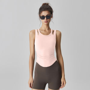 MITAOGIRL | Fitness Training Yoga Set Sporty Backless Tank Top and Slim Fit Shorts