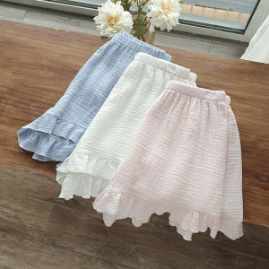 Summer Thin Pure Cotton Womens Loose Short Pants Sweet Cute Solid Color Home Clothes Shorts Home Pants Youth Size mid Waist