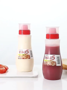 5-Hole PP Squeeze Sauce Bottle Food Grade Ketchup Jam Mayo DispenserSalad Dressing Squeeze Bottle For Kitchen