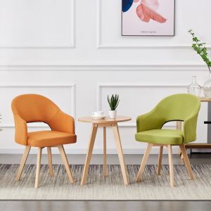 Scandinavian Solid Wood Backrest Chair Home Balcony Bedroom Leisure Chair Study Desk Chair Internet Celebrity Computer Chair Nail Scrubbing Chair