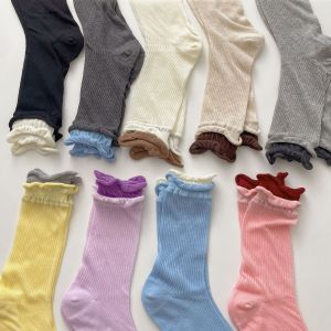 Womens Socks Summer Spring Colorful Sweet Korean Kawaii Simple Verstaile Mid Tube Socks Mesh Breath High Quality Socks For Girl