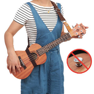 Ukulele StrapSmall Guitar Strap Comfortable Breathable Linen Cotton4cm Wide Ukulele Shoulder Strap Adjust Length 70-105cm