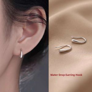 S925 Sterling Silver Waterdrop Earrings Womens Sleepwear-friendly Ear Jewelry Fashionable Fresh-off-the-run Style