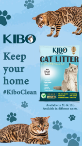 Kibo Clean Clumping and Odor Control Cat Litter Charcoal 1kg Cat Litter Sand Litterbox Sand Litter Sand for Cat