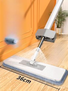 Dụng Cụ Lau Nhà Han Shiliu Gia Đình Broom Lau Sàn Không Tay Cầm Kéo Lau Nhà Siêu Mịn Lau Sàn Bằng Thép Không Gỉ Dụng Cụ Vệ Sinh Gia Dụng