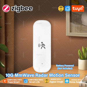 ZigBee Human Motion Sensor 10G MmWave Radar Motion Sensorwith Luminance Temperature HumidityFor Tuya App/Home Assistant Z2MQTT