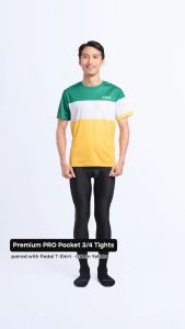 Bizkut Premium Pro 3/4 Cycling Tights Cargo Pockets 3D Gel Padded Compression Pants Men Women L3