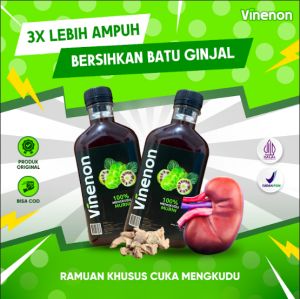 Vinenon Cuka Mengkudu With Mother - Menangani Keluhan Batu Ginjal dan Sulit Kencing - BPOM & Halal Pengobatan Alami Sulit Kencing Cuka Fermentasi Mengkudu Dari Indonesia - Lazada