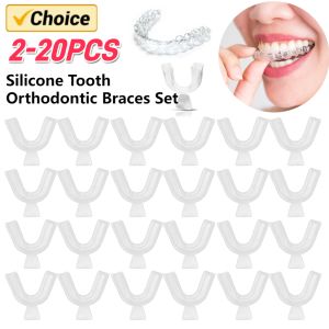 2-20Pcs Silicone Mouth Guard Teeth Protector for Bruxism Grinding Non-snoring Teeth Whitening Protection Night Guard Mouth Tray