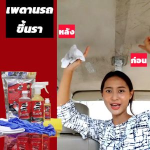 Easy น้ำยาทำความสะอาดภายในรถยนต์ Big Set 1 แถม 5 แว๊กซ์ออยล์ ผ้าไมโครไฟเบอร์ ฟองน้ำ ถุงมือ (น้ำยาซักเบาะรถ น้ำยาฟอกเบาะ สเปรย์ซักเบาะ)