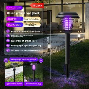 MONLEYTA | Solar Powered Mosquito Repellent Lamp Outdoor Garden Courtyard Insecticide Waterproof New Model Pest Control Lighting Device